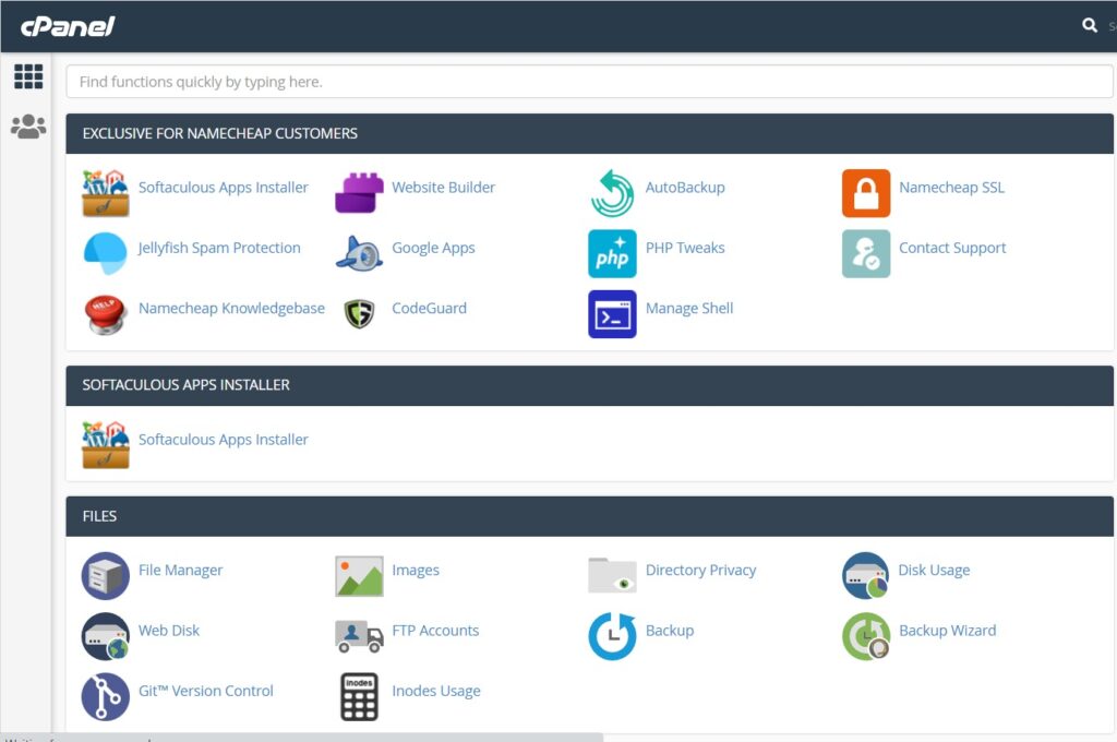 Hosting cPanel 